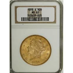1898-S $20 MS63 NGC