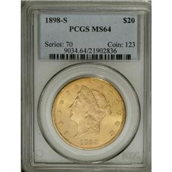 1898-S $20 MS64 PCGS
