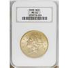 Image 1 : 1899 $20 MS62 NGC