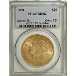 1899 $20 MS62 PCGS