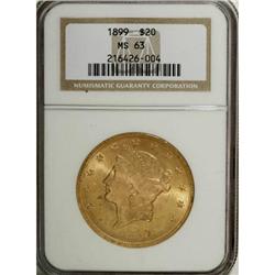 1899 $20 MS63 NGC