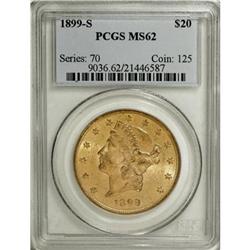 1899-S $20 MS62 PCGS