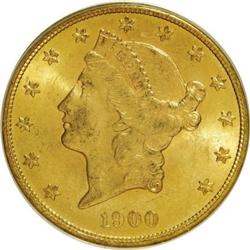 1900 $20 MS62 PCGS