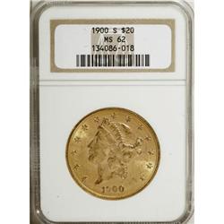 1900-S $20 MS62 NGC