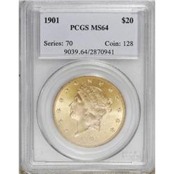 1901 $20 MS64 PCGS