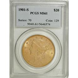 1901-S $20 MS61 PCGS