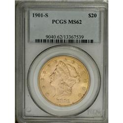 1901-S $20 MS62 PCGS