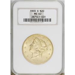 1903-S $20 MS62 NGC