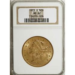 1903-S $20 MS62 NGC