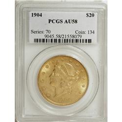 1904 $20 AU58 PCGS