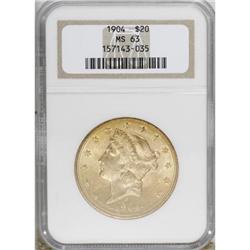 1904 $20 MS63 NGC