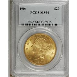 1904 $20 MS64 PCGS