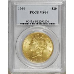 1904 $20 MS64 PCGS