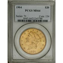 1904 $20 MS64 PCGS