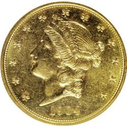 1904 $20 Prooflike MS62 NGC