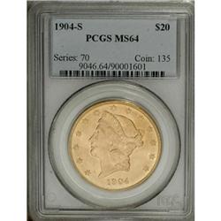 1904-S $20 MS64 PCGS