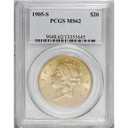 1905-S $20 MS62 PCGS