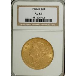 1906-D $20 AU58 NGC