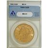 Image 1 : 1906-S $20 MS61 ANACS