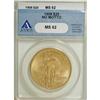 Image 1 : 1908 $20 No Motto MS62 ANACS