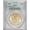 Image 1 : 1908 $20 No Motto MS65 PCGS
