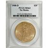 Image 1 : 1908-D $20 No Motto MS63 PCGS