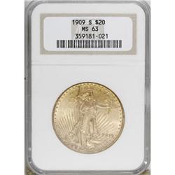 1909-S $20 MS63 NGC