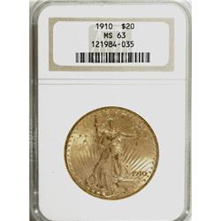 1910 $20 MS63 NGC