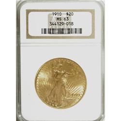 1910 $20 MS63 NGC