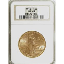 1910 $20 MS63 NGC