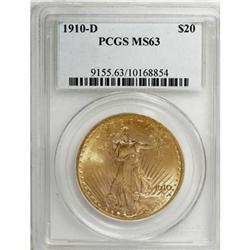 1910-D $20 MS63 PCGS