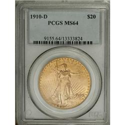 1910-D $20 MS64 PCGS