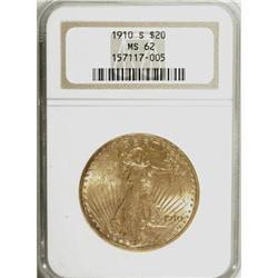 1910-S $20 MS62 NGC