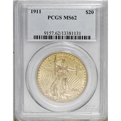 1911 $20 MS62 PCGS