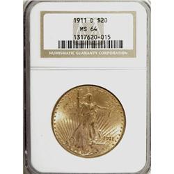 1911-D $20 MS64 NGC