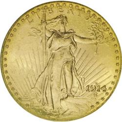 1914-D $20 MS64 PCGS