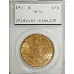 1914-S $20 MS62 PCGS