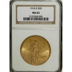 1914-S $20 MS63 NGC