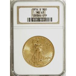 1914-S $20 MS63 NGC