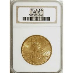 1914-S $20 MS63 NGC