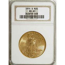 1914-S $20 MS63 NGC