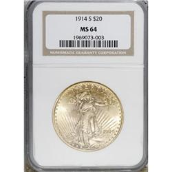 1914-S $20 MS64 NGC