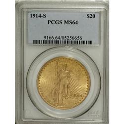 1914-S $20 MS64 PCGS