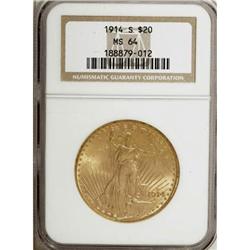 1914-S $20 MS64 NGC
