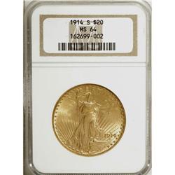 1914-S $20 MS64 NGC