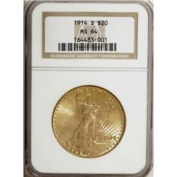 1914-S $20 MS64 NGC