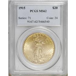 1915 $20 MS62 PCGS