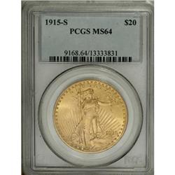 1915-S $20 MS64 PCGS