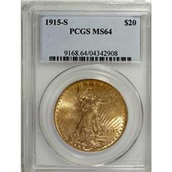1915-S $20 MS64 PCGS