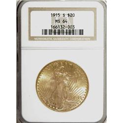 1915-S $20 MS64 NGC